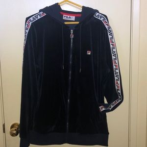 Fila Maureen Velour Jacket Blue